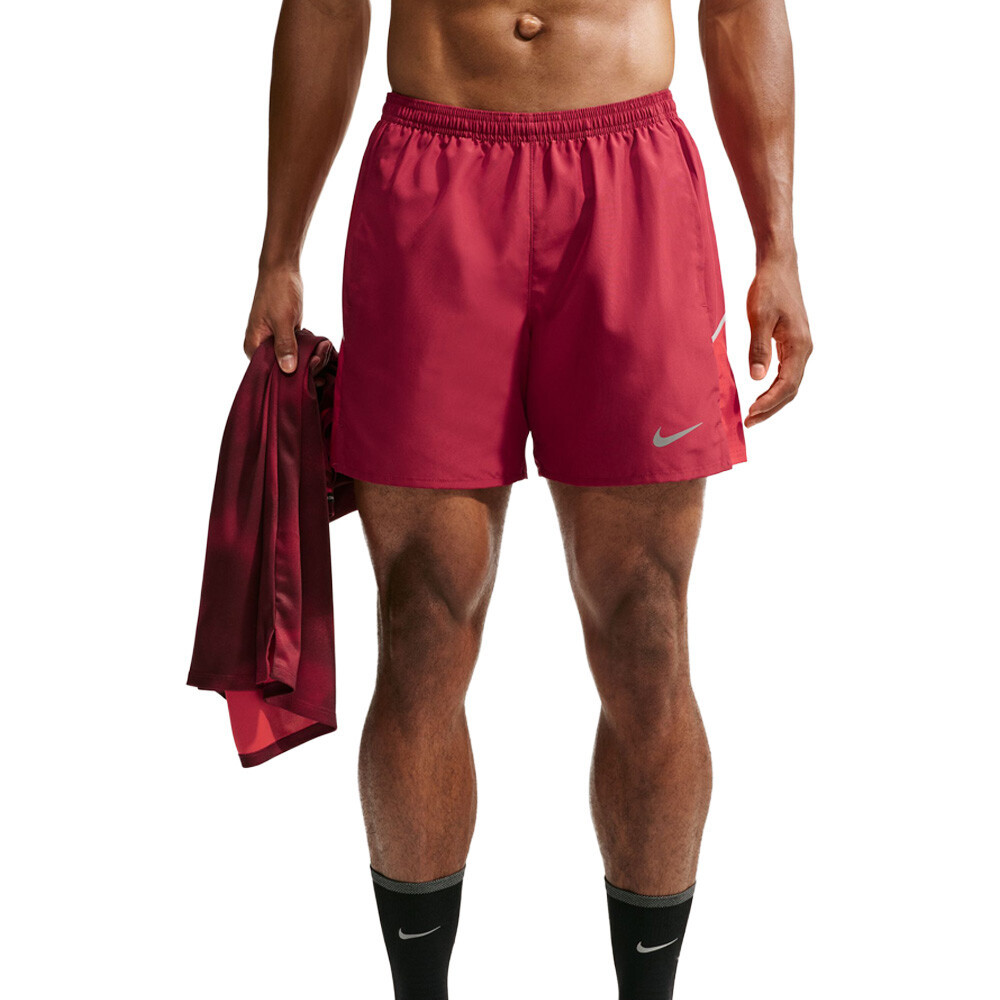 Nike Dri-FIT Miler 5 Inch 2-in-1 Men's Running Shorts | Tough Red/Sport Red