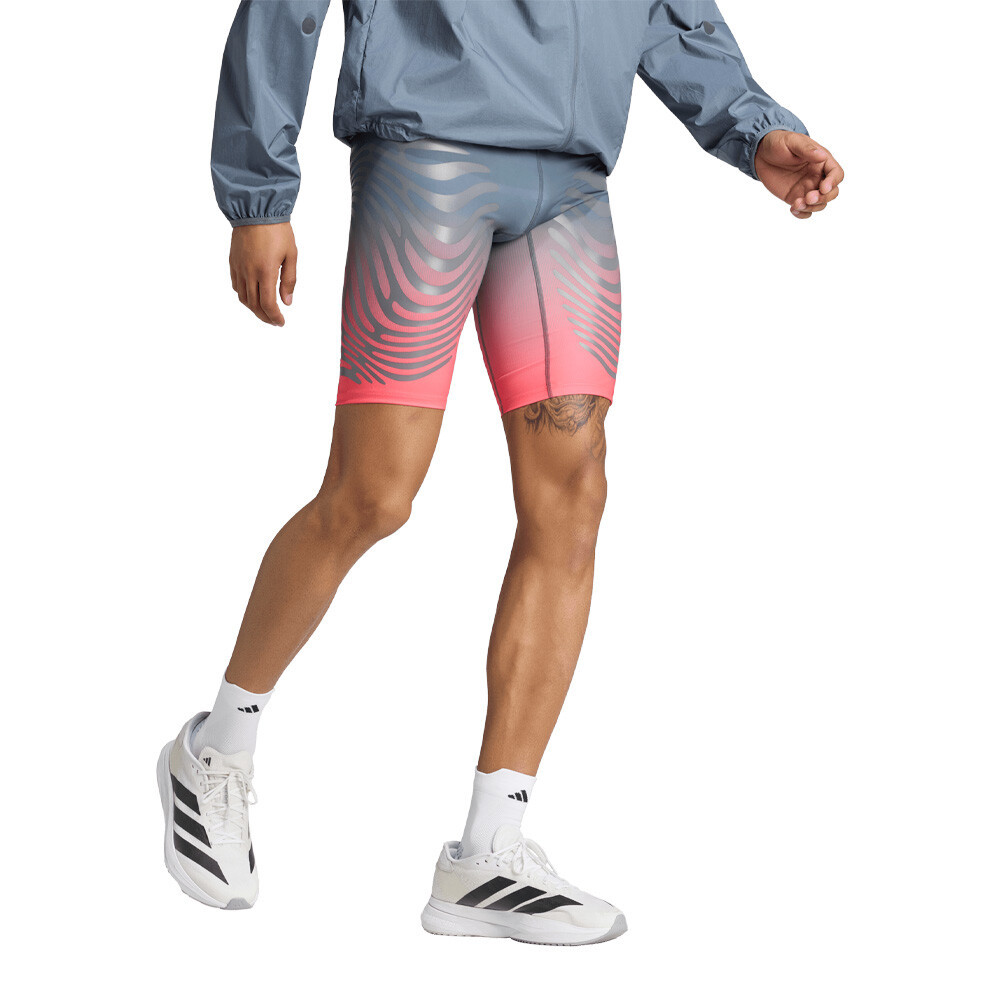 adidas Adizero Pro Running Control Men's Tight Shorts | Onix/Solar Turbo