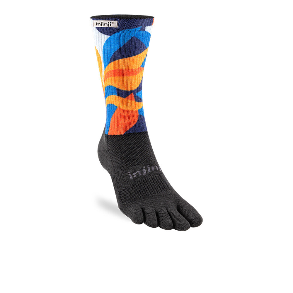 Injinji Spectrum Trail Midweight Crew Socks | Botanic