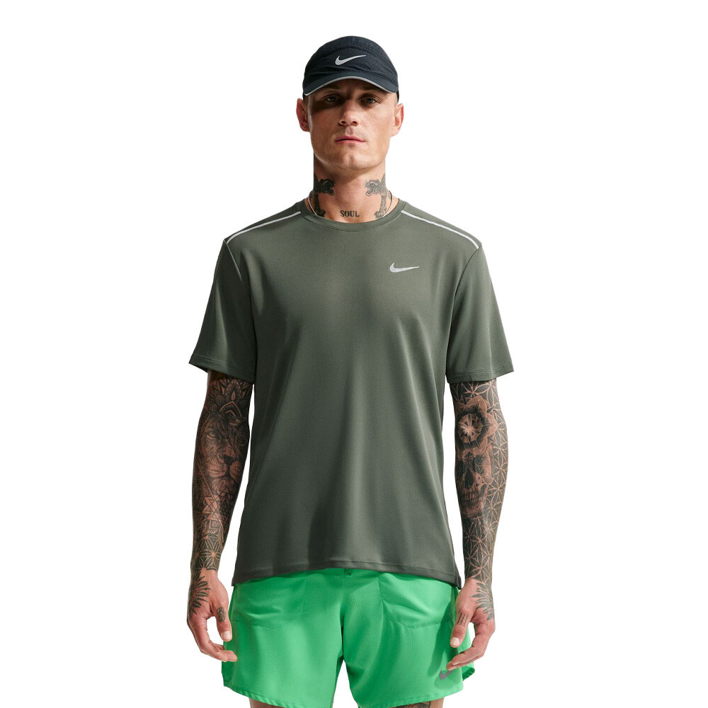 Nike Dri-FIT Miler Men's Running T-Shirt | Camo Green/Mineral Slate