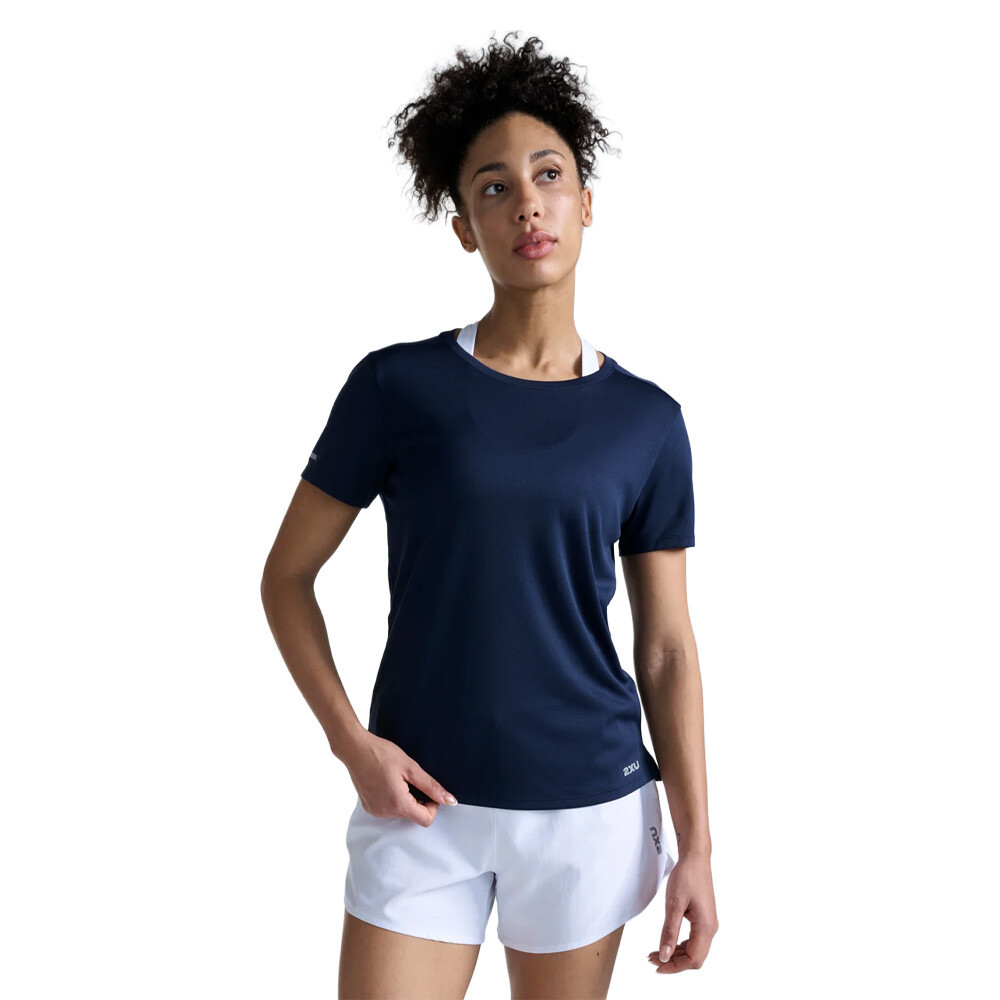 2XU Aero Women's T-Shirt | Midnight/Silver Reflective