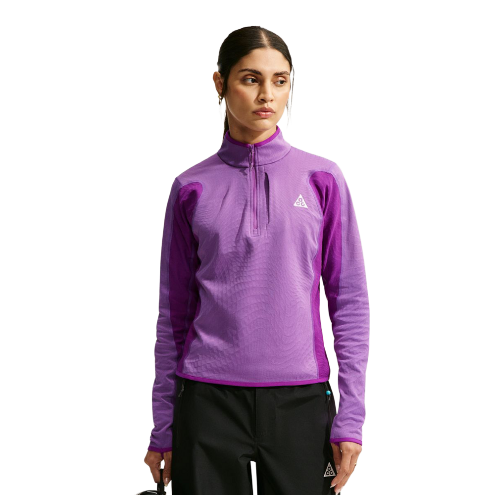 Nike ACG Wolf Grid Therma-FIT Half-Zip Women's Trail Running Top | Monarch Purple/Bold Berry/Summit White — photo 1
