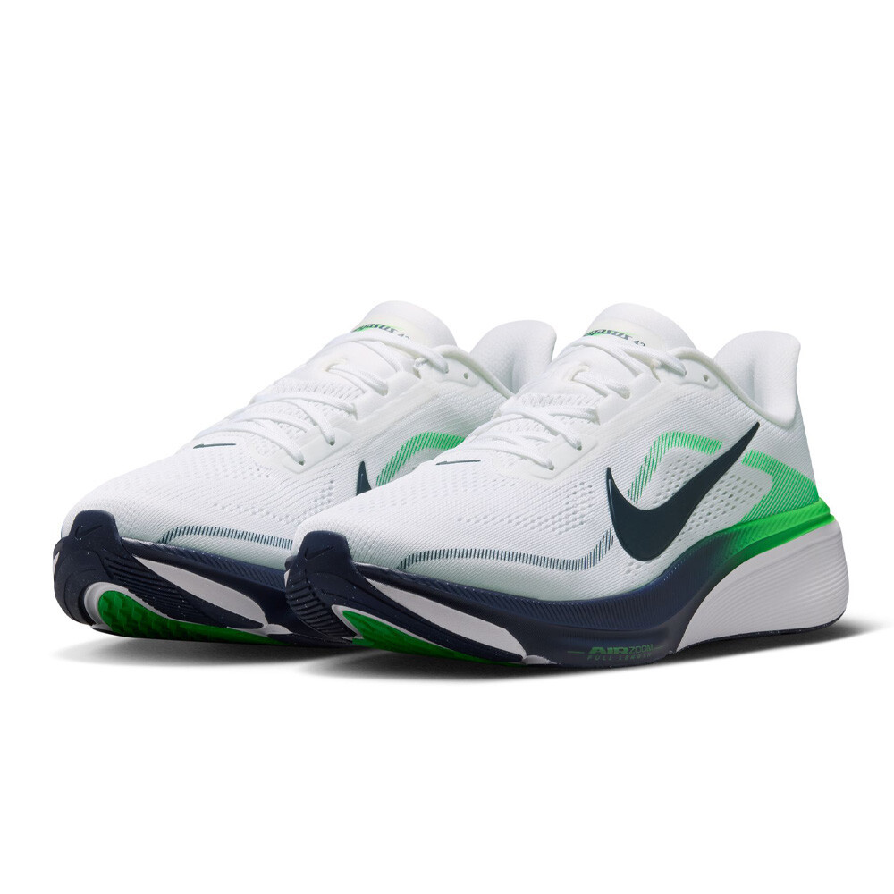 Nike Air Zoom Pegasus 42 — White / Midnight Navy / Green Spark
