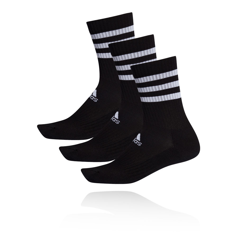 adidas 3 stripes cushioned crew calze (confezione da 3 paia) adidas 3 stripes cushioned crew calze (confezione da 3 paia)