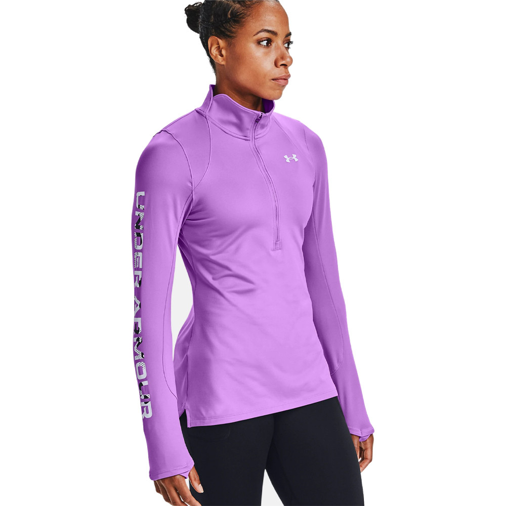 Under Armour ColdGear Graphic media cremallera para mujer Top - AW20