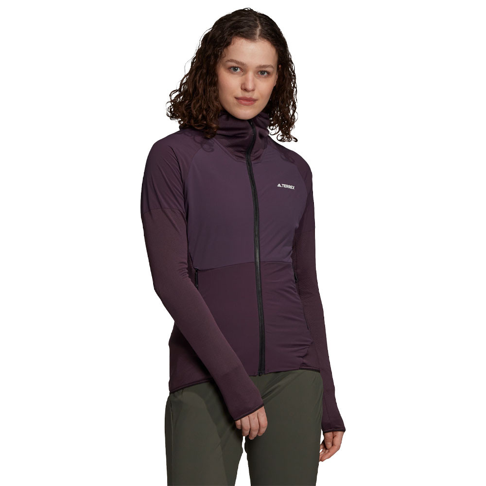 adidas Terrex Skyclimb forra polar para mujer Hooded chaqueta - AW20