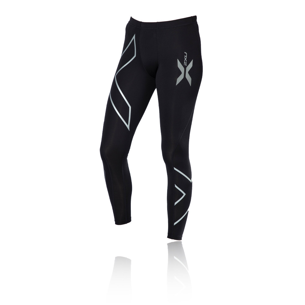 2XU Compression Mens Long Tights ( Black/Silver Logo ) | BRAND NEW