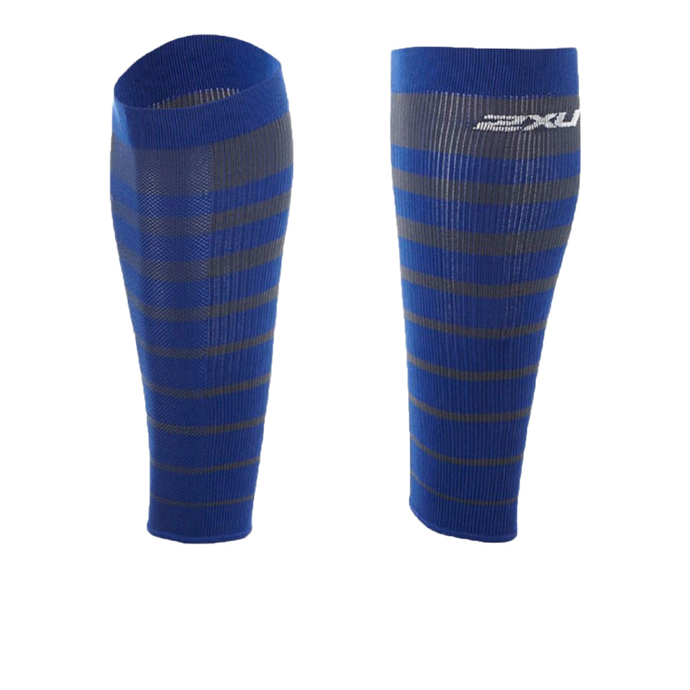 2XU Striped Run Compression Calf Sleeves