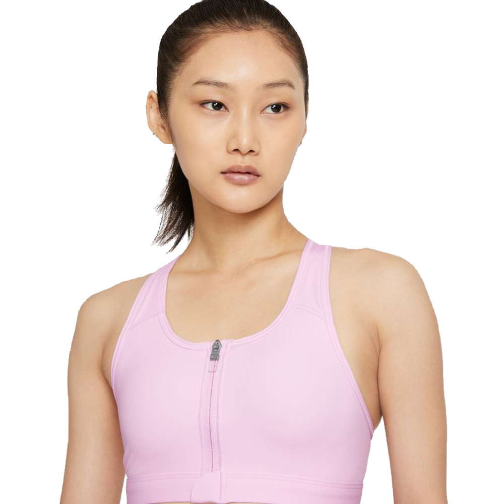 Nike Dri-FIT Swoosh Medium-Support Zip-Front Women's Sports Bra - FA21
