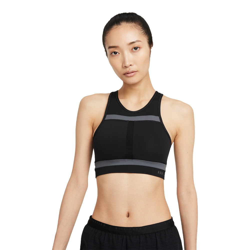 Nike Dri-FIT Swoosh Run Division  Damen Medium-Support 1-tlg. gepolsterter Longline Sport-BH - FA21