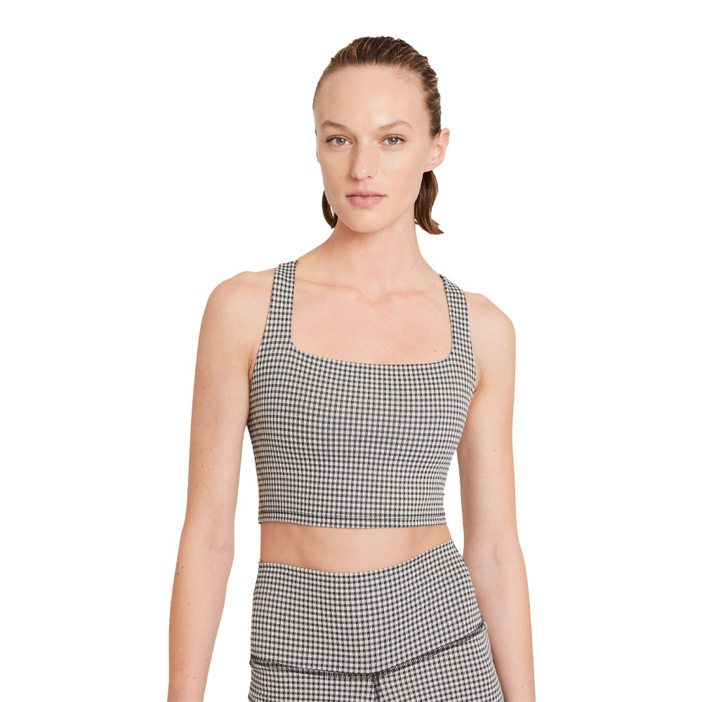 Nike Yoga Cropped Gingham para mujer camiseta de tirantes