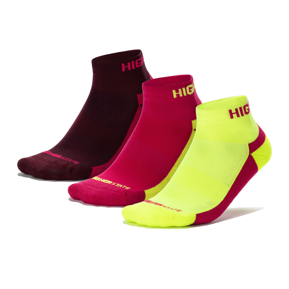 Higher State Freedom para mujer running Calcetín tobillero (3 Pack)