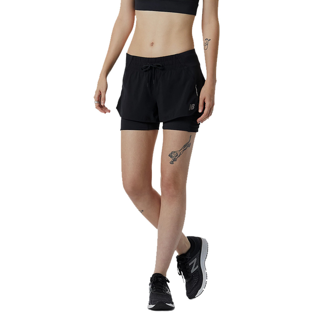 New Balance Impact Run 2in1 para mujer pantalones cortos