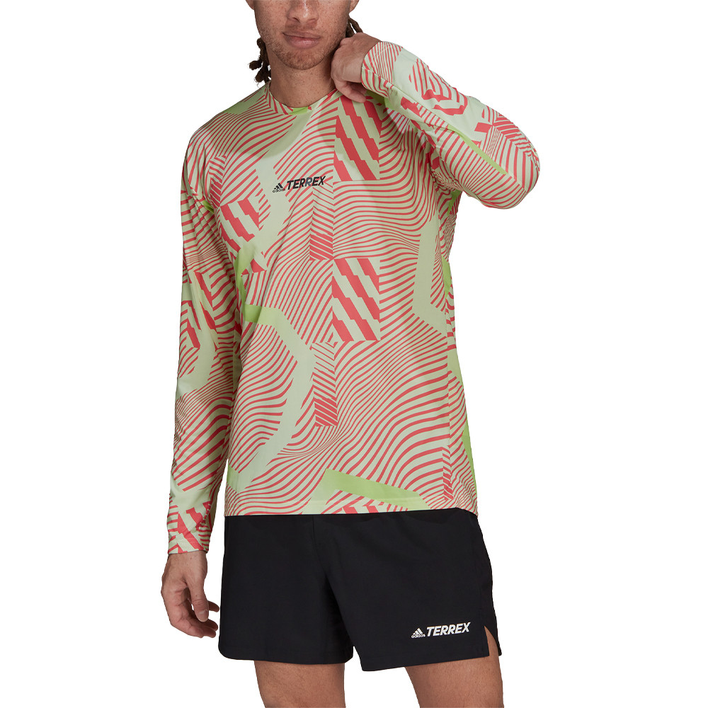 adidas Terrex Primeblue Graphic trail camiseta manga larga running