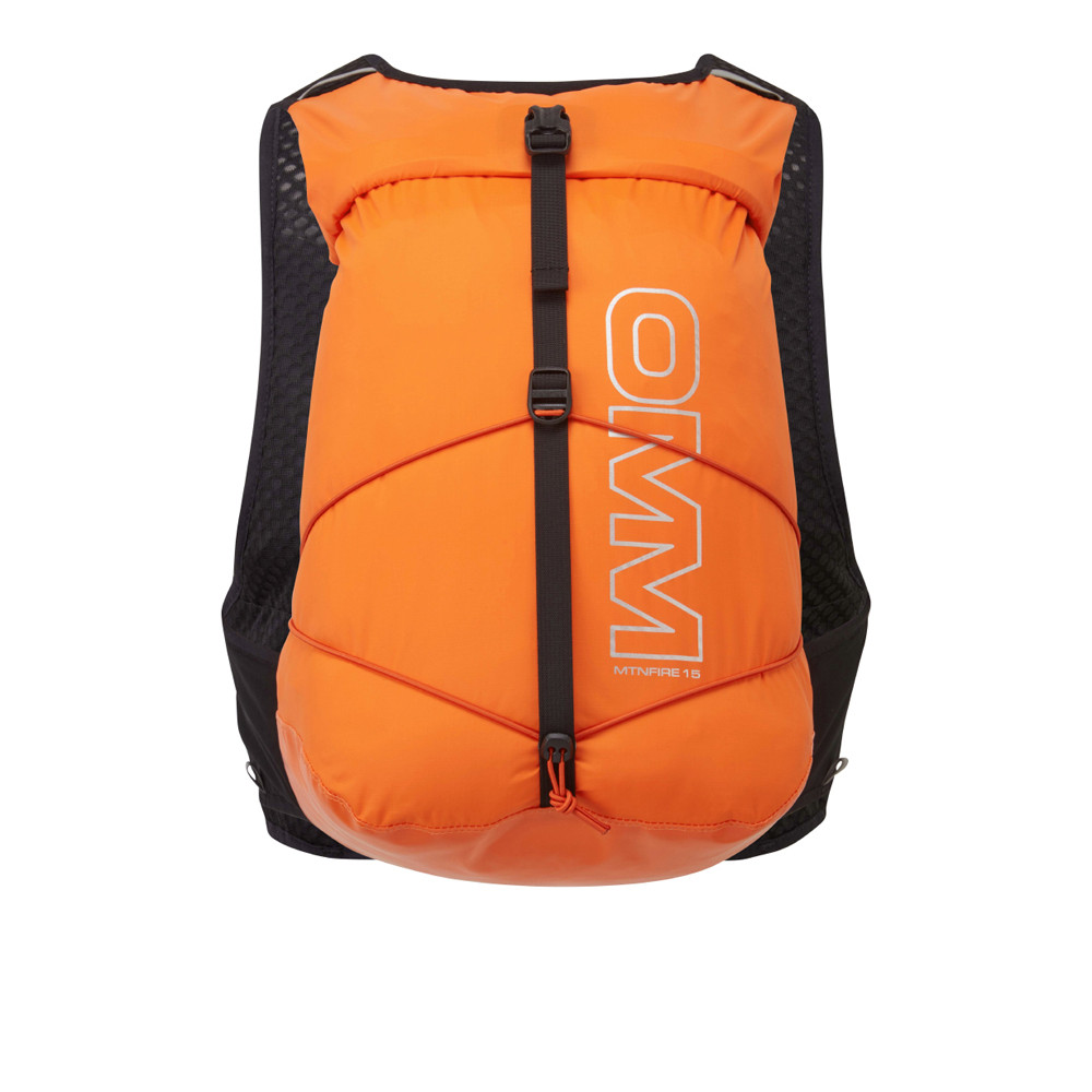 OMM MountainFire 15L Gilet da corsa con 2 borracce Flexi da 350 ml (S) - SS23