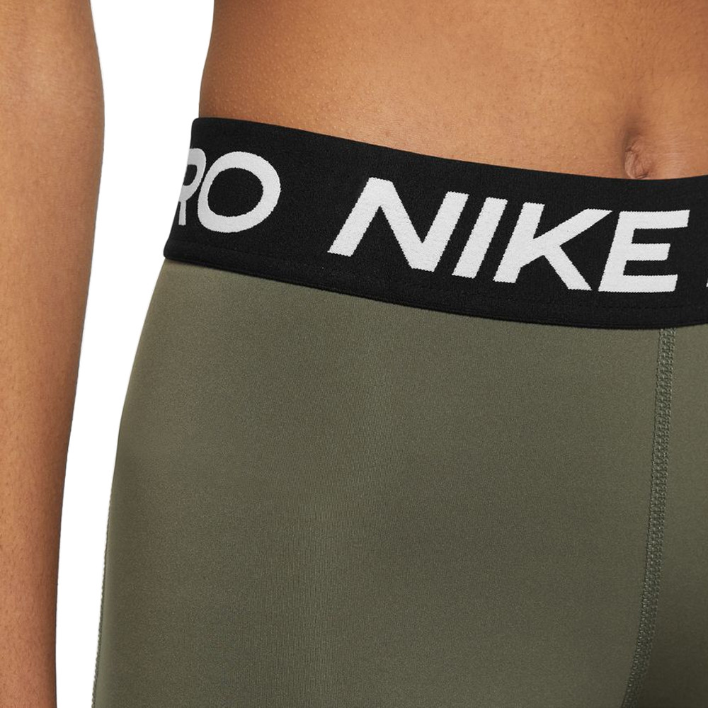 Nike Performance SHORT - Leggings - medium olive/black/white/olive
