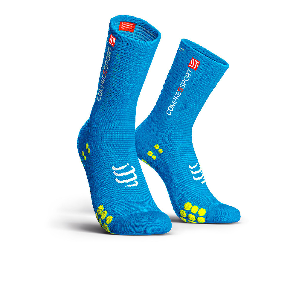 COMPRESSPORT Pro Racing Socks V3: Calzini Ultraleggeri Per Ciclismo, 9g, Traspiranti, Con Massaggio 3D Dots – 92% Poliammide