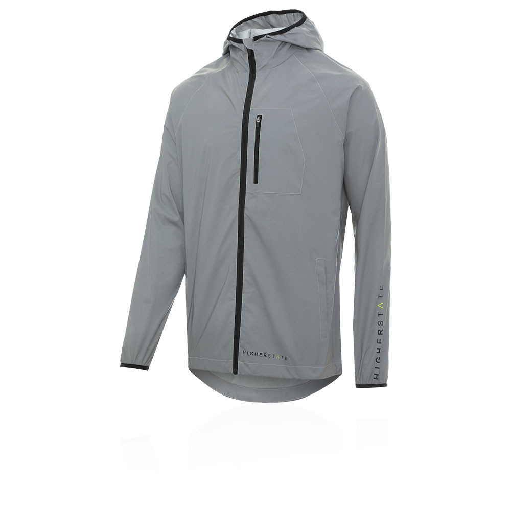 Higher State All Over Reflect Hooded Running Jacket