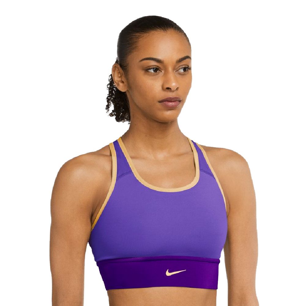 Nike Dri-FIT Swoosh Women's Medium-Support 1-Piece Padded Longline Sports Bra - SU22