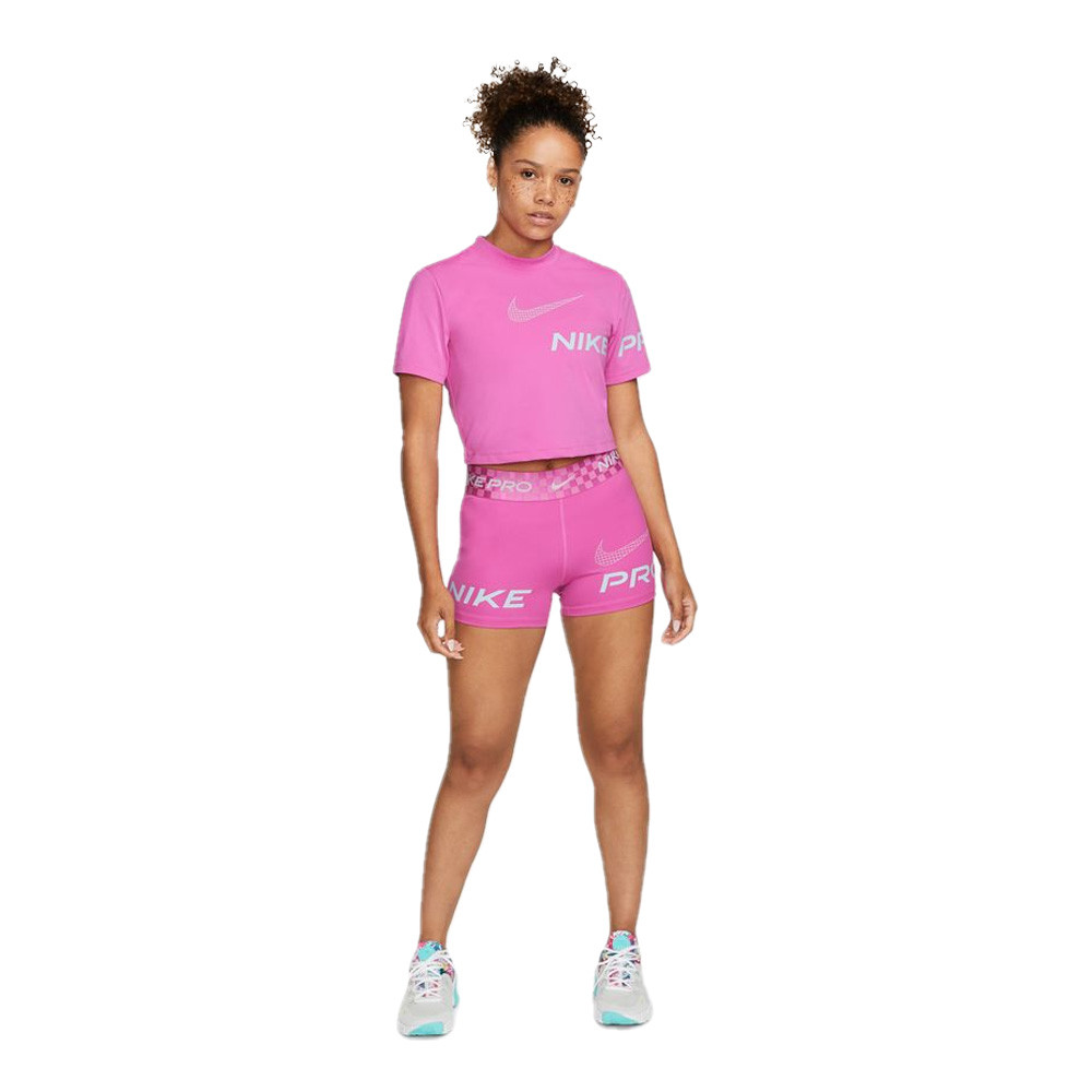 NIKE Nike Pro Dri-FIT Women's 3 High-Rise Training Shorts, Salmon pink  Women's Athletic Leggings