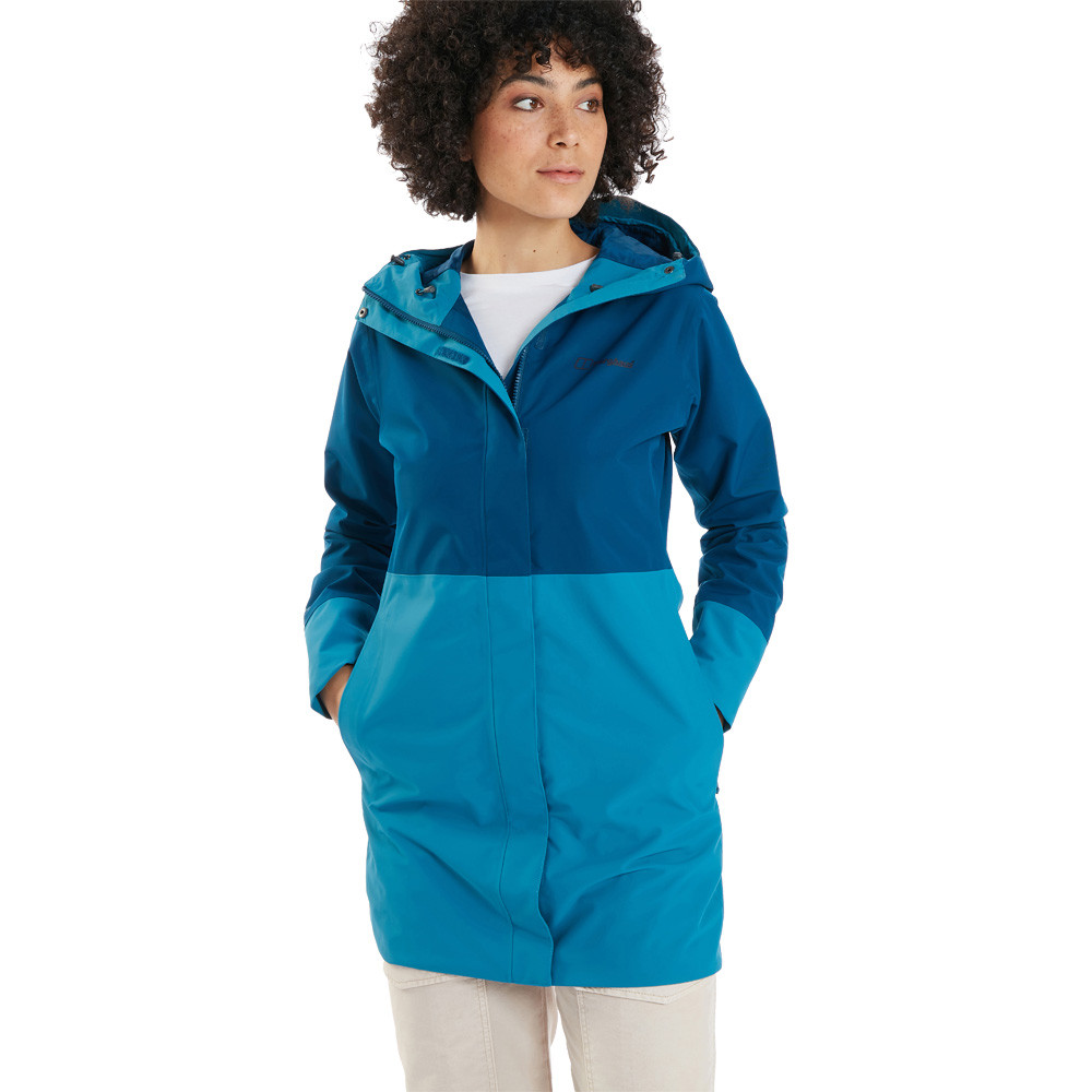 Omeara Long mujer chaqueta impermeable