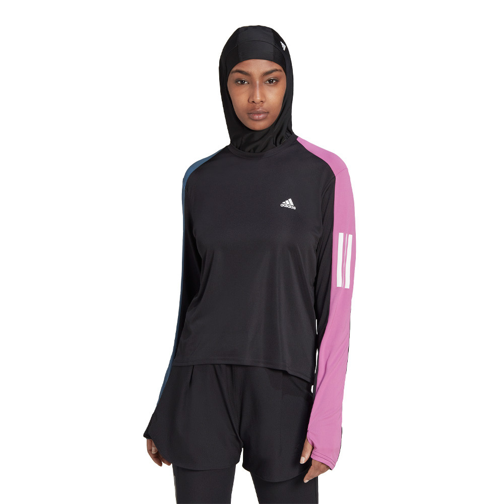 Adidas Own The Run Colour Block Camiseta de Manga Larga de Running para Mujer - AW22