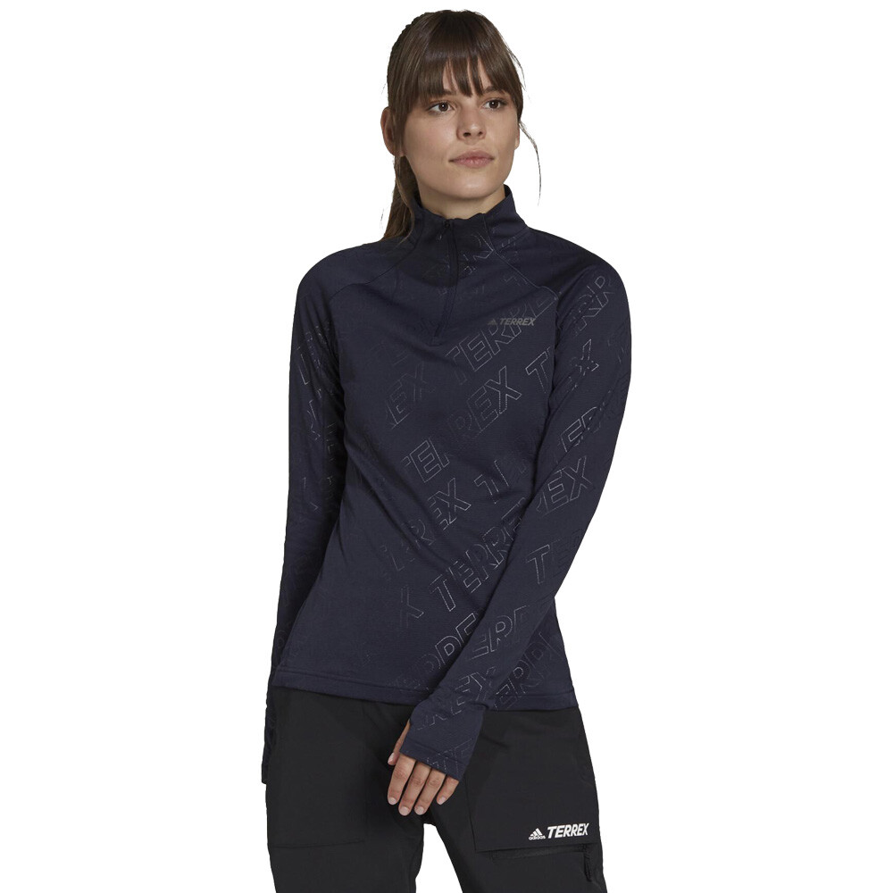 adidas Terrex TraceRocker Damen Shirt mit halbem Reißverschluss