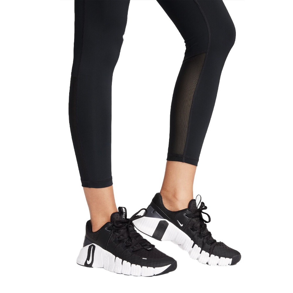 Women's leggings Nike One Dri-Fit Mid-Rise 7/8 Tight - black/white, Tennis  Zone
