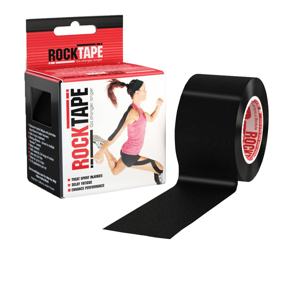 Rocktape Black Kinesiology Tape (5cm x 5m) - SS24