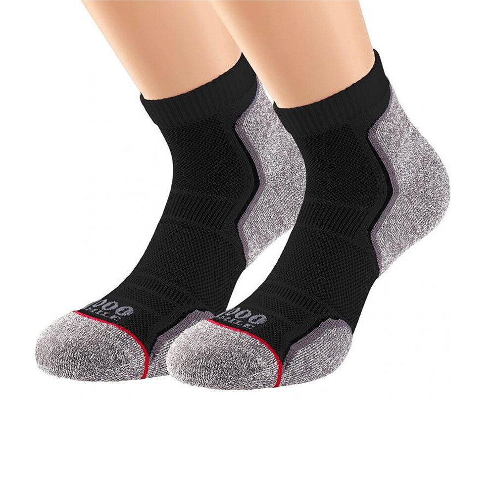 1000 Mile Run Anklet Single Layer Men's Running Socks (Twin Pack)