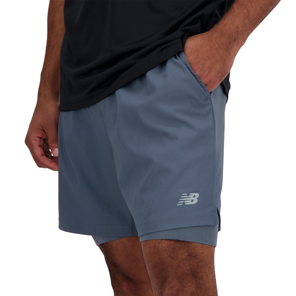 New Balance AC sin costuras Lined 7 pulgada hombre pantalones cortos - AW25