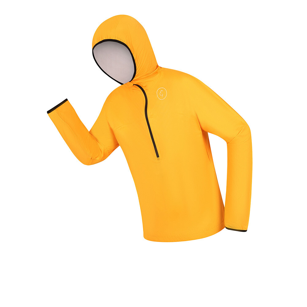 Parkrun Apricot Uomo Stretch Impermeabile 1/2 Cerniera Giubbotto - Apricot