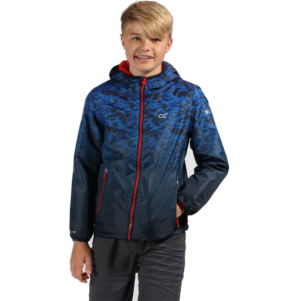 Regatta Printed Lever Waterproof Kids Jacket