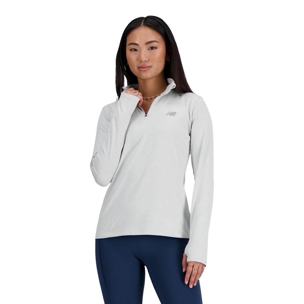 New Balance Sport Essentials Space Dye Quarter cremallera mujer Top - SS26