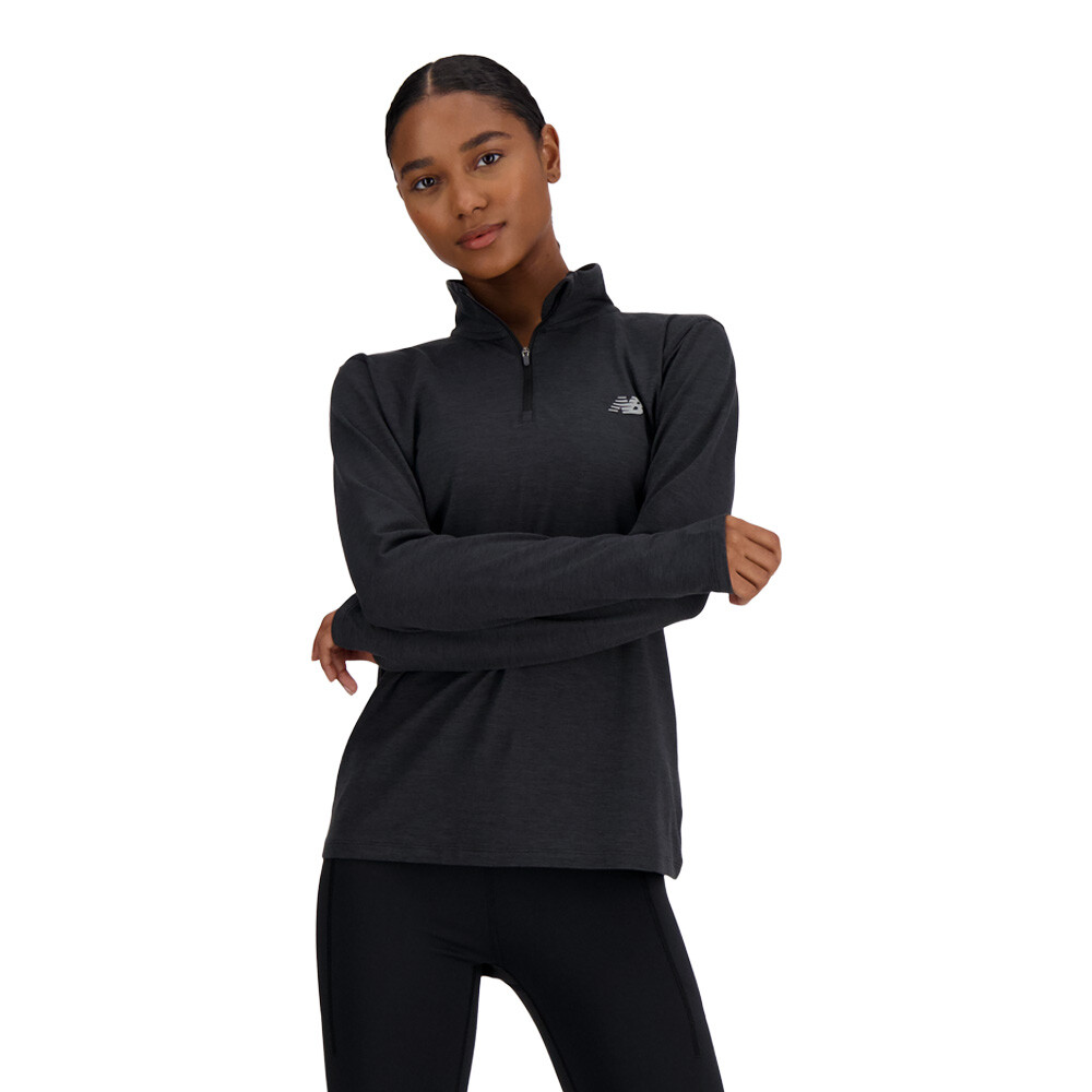 New Balance Sport Essentials Space Dye Quarter cremallera mujer Top - SS26