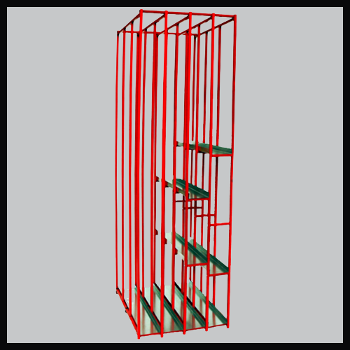 Substrate Rack Slanted Sign Material STORAGE RACK-Substrate storage racks