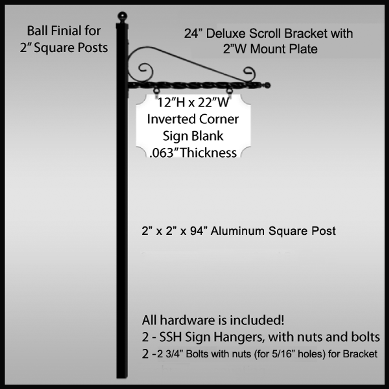 Descriptive illustration of components included in ITEM # X-KIT-DSB-2PST-24