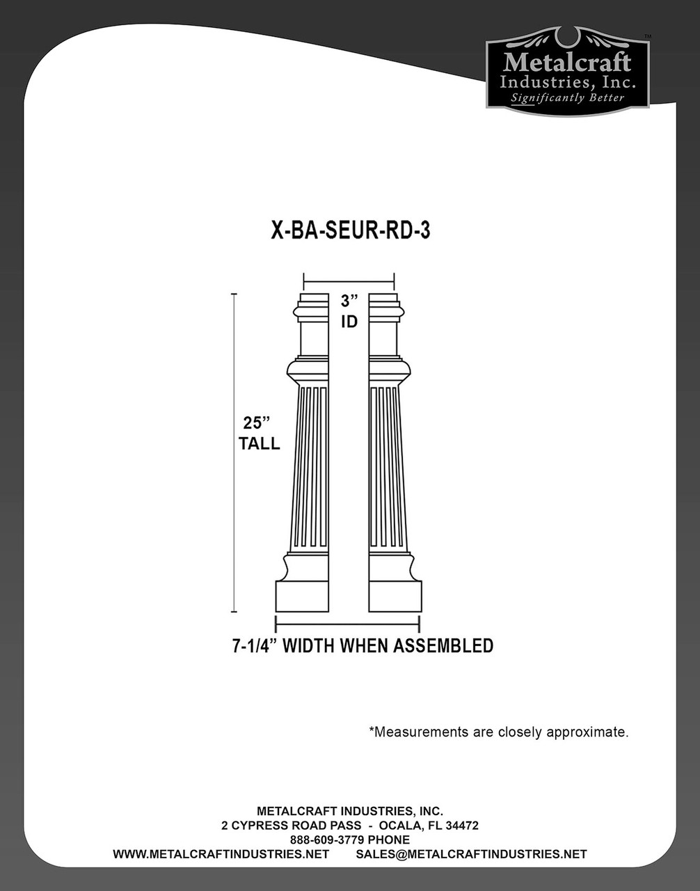 X-BA-SEUR-RD-3
SPECIFICATION DRAWING