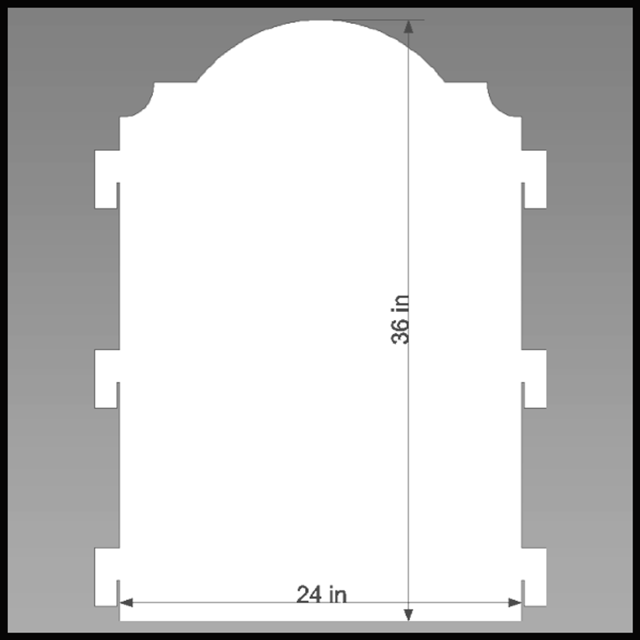 DIMENSIONS OF X-AB-PP-3624