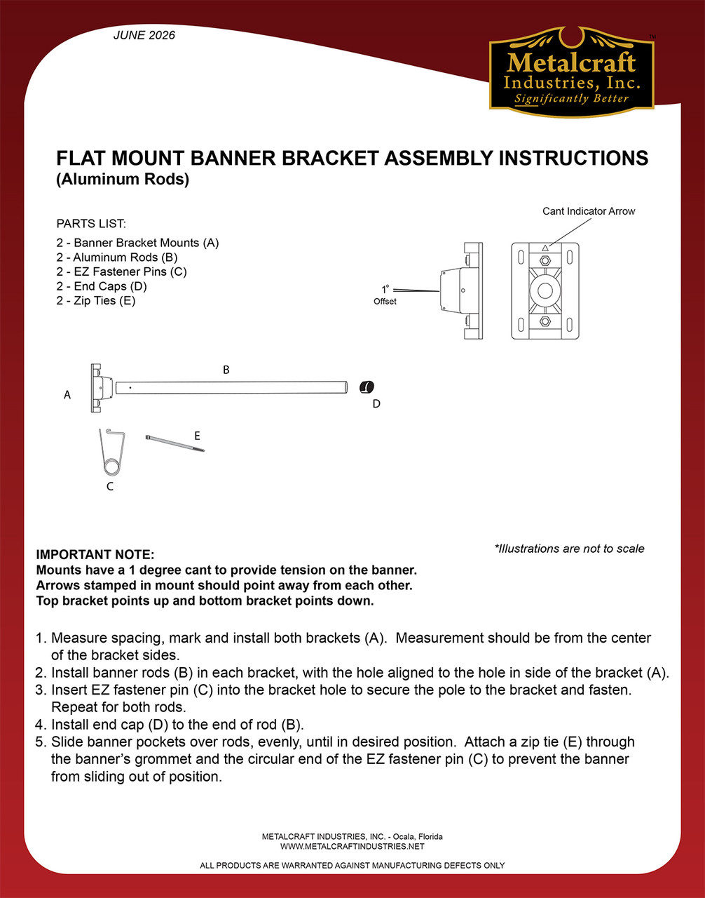 FLAT MOUNT assembly instruction