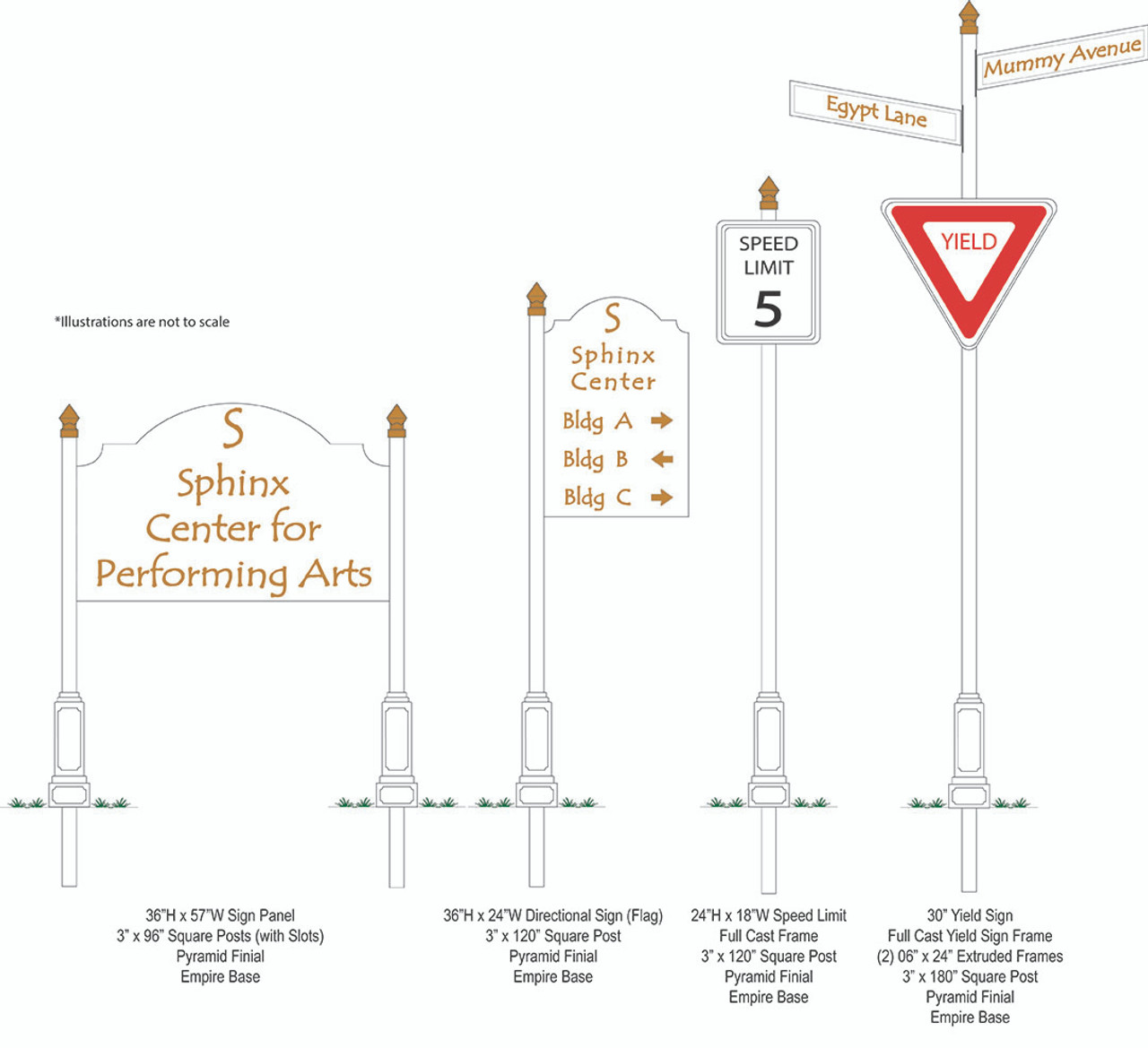 Empire Wayfinding Family assortment.