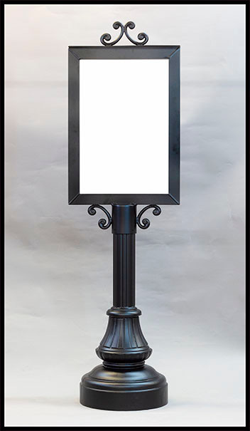 Valet and Menu Pedestal Sign Frame Stand MEASURES 28 x 20