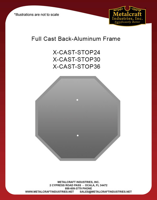 Premium Full Cast Aluminum Stop Sign Frame