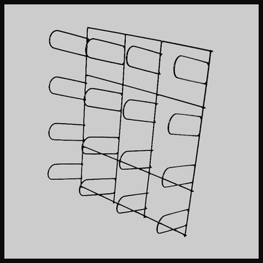 Vinyl Roll Wall Mount Storage Rack, Heavy Duty -20 Rolls