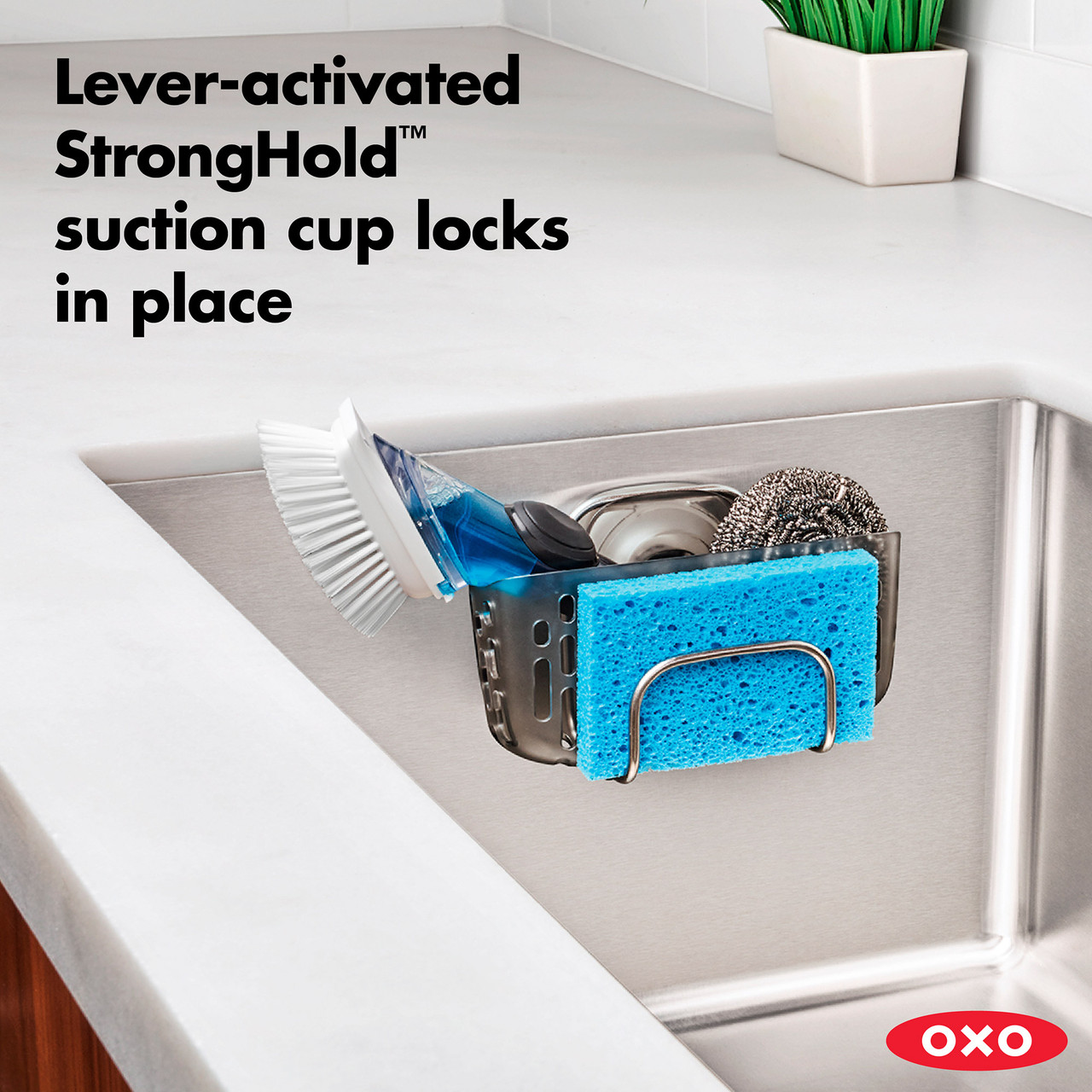 OXO Good Grips Stronghold Suction Basket - Corner