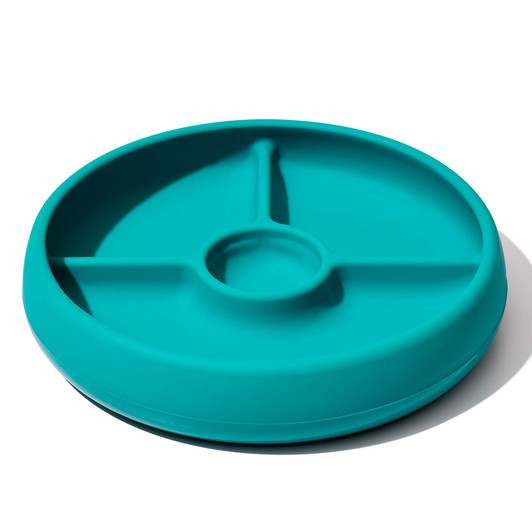 Silicone Divided Plate - Teal