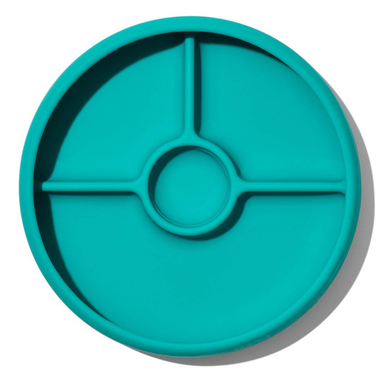 Silicone Divided Plate - Teal