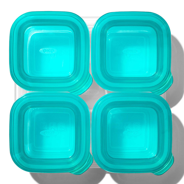 Silicone Baby Blocks - Teal - large