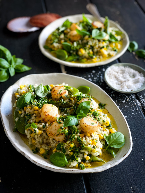 Scallop and Sweetcorn Risotto Scallop and Sweetcorn Risotto