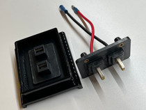 Replacement battery connector for eZee Cadence bike.  Behind the seat battery